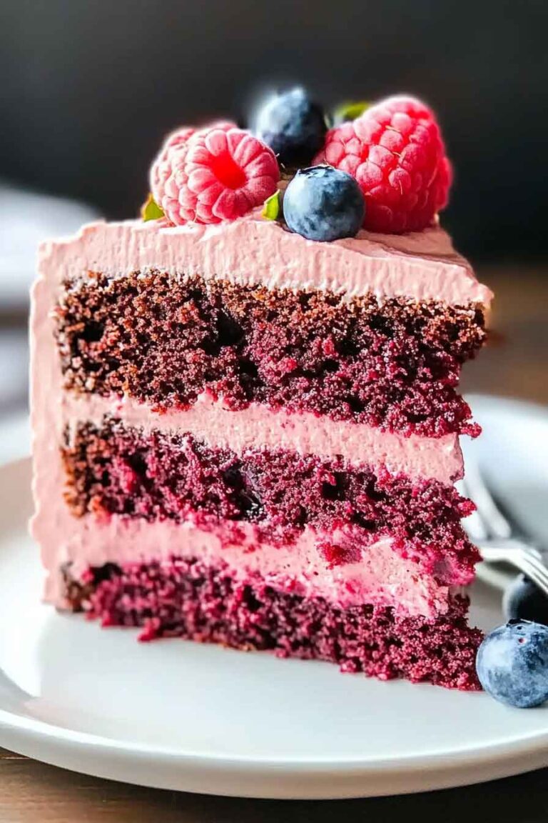 Vertical Chocolate Raspberry Cake