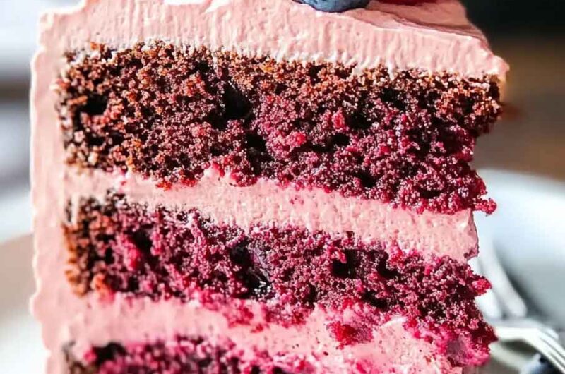 Vertical Chocolate Raspberry Cake