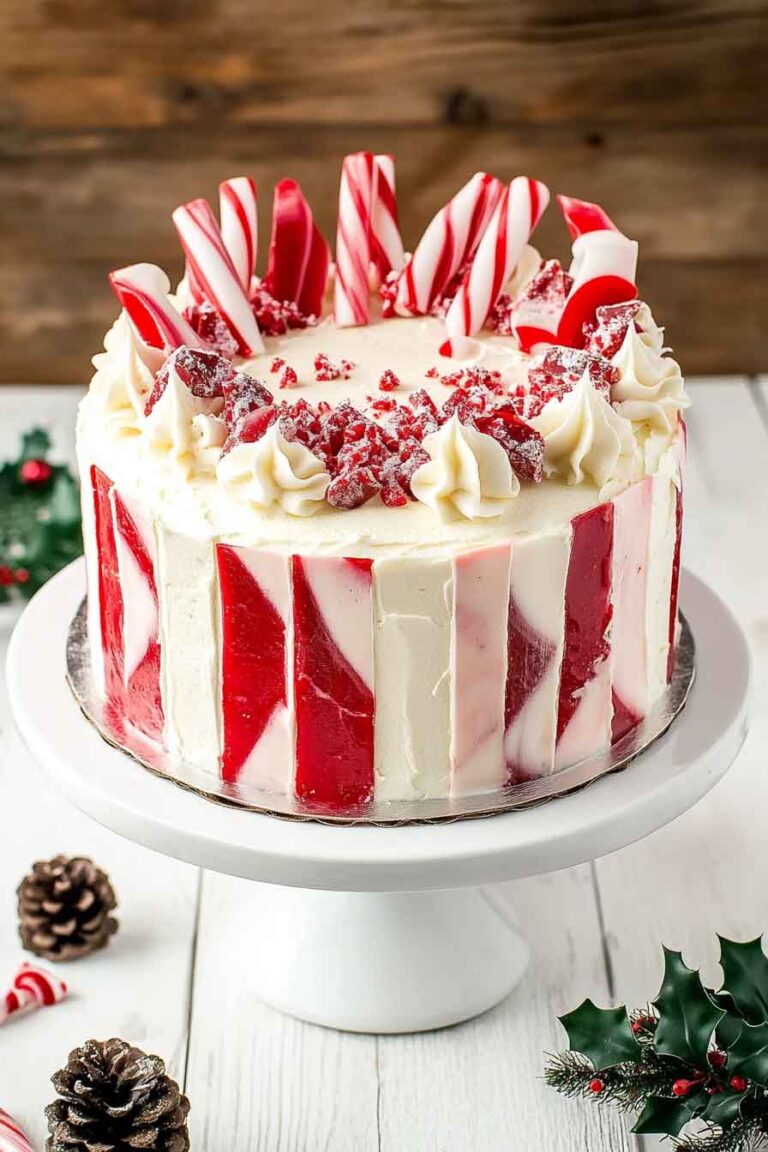 White Chocolate Candy Cane Cake Recipe