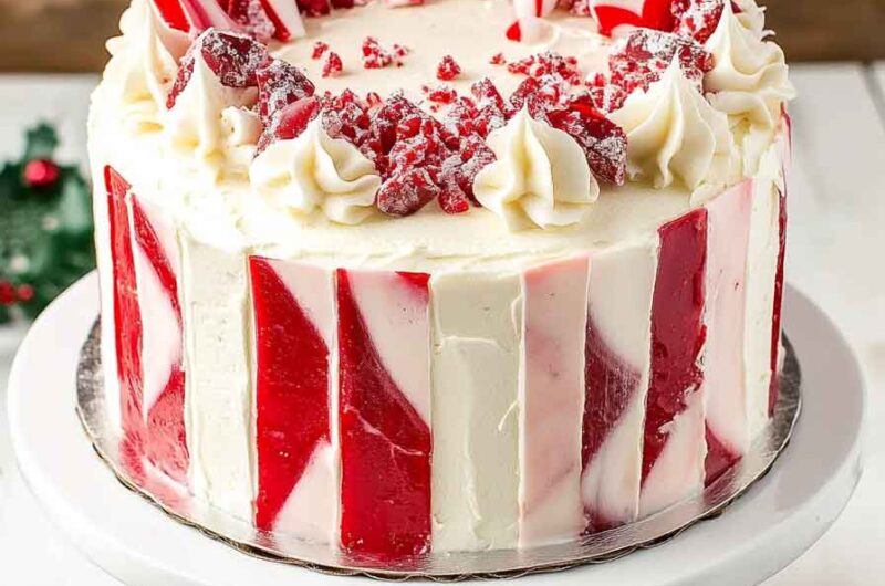 White Chocolate Candy Cane Cake Recipe