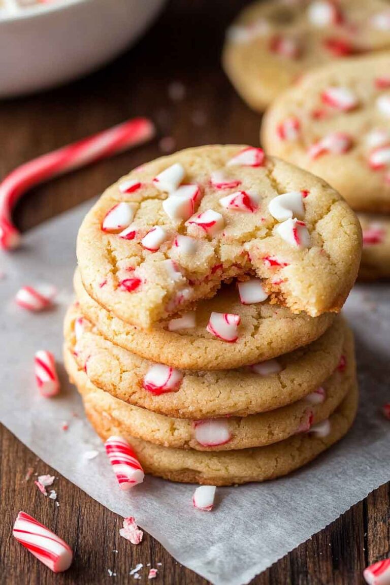 White Chocolate Candy Cane Cookies