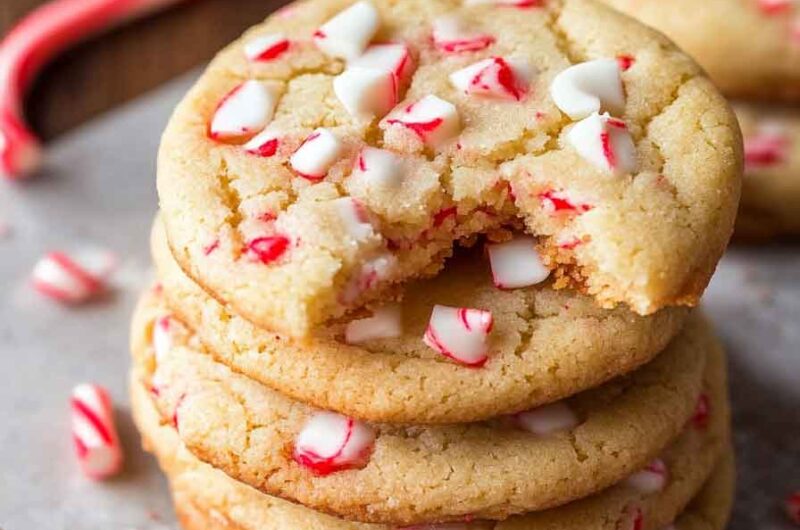 White Chocolate Candy Cane Cookies