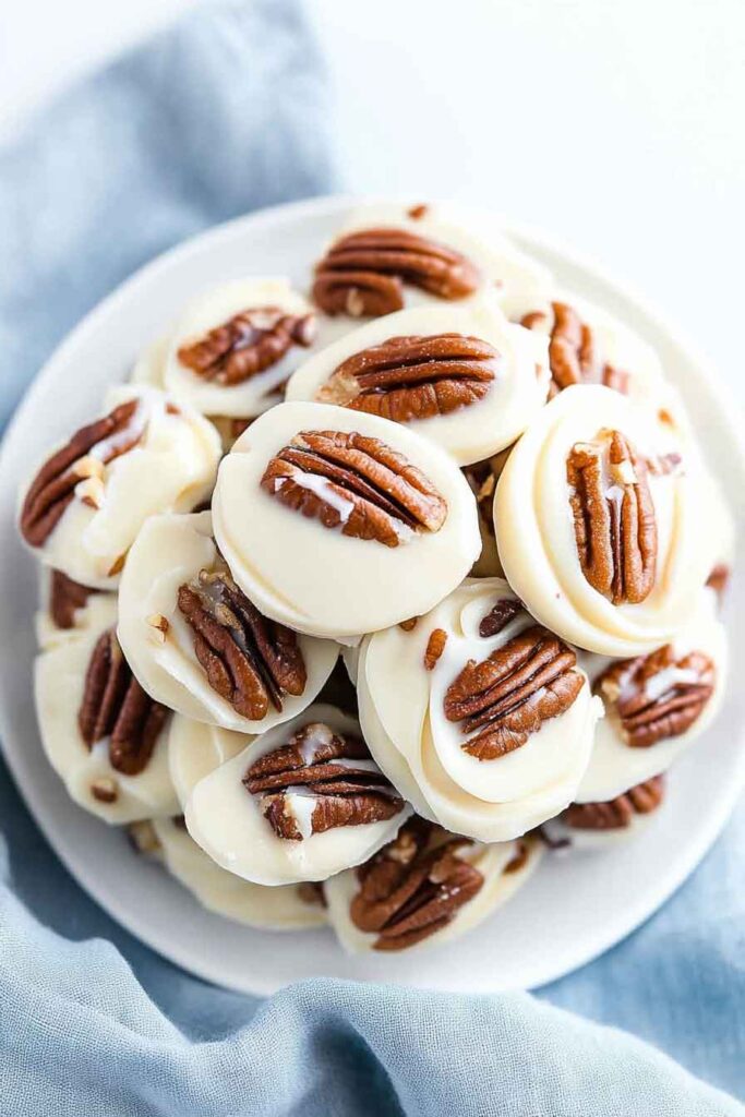 How to Serve White Chocolate Turtle Candies