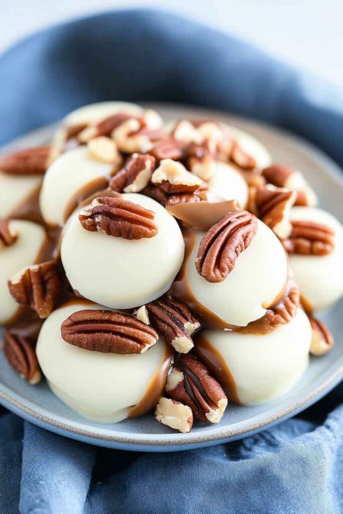 Step-by-Step Instructions for White Chocolate Turtle Candies