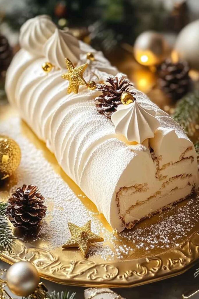 Step-by-Step Instructions for White Christmas Bûche de Noël
