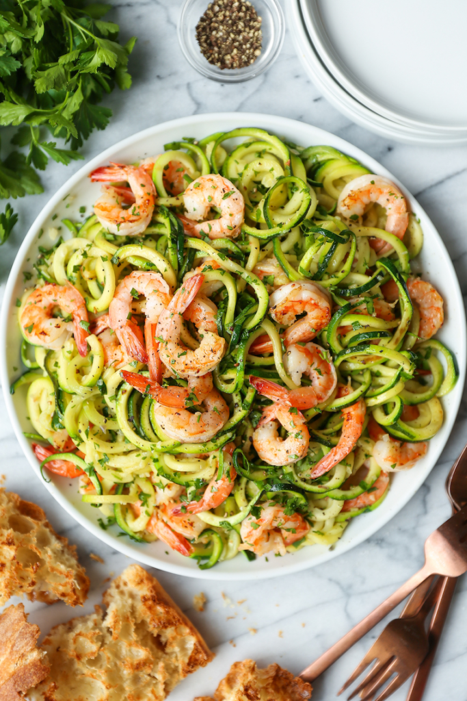 Garlic Butter Shrimp with Zucchini Noodles