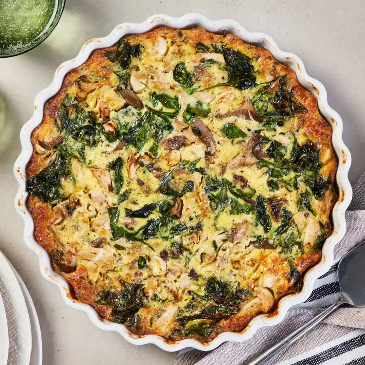 Spinach and Mushroom Quiche