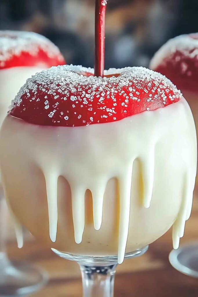 How to Serve Ghostly White Chocolate Apples