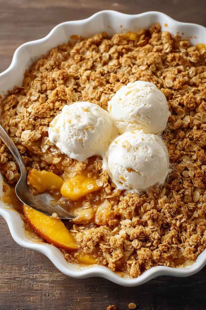 How to Serve Peach Crisp