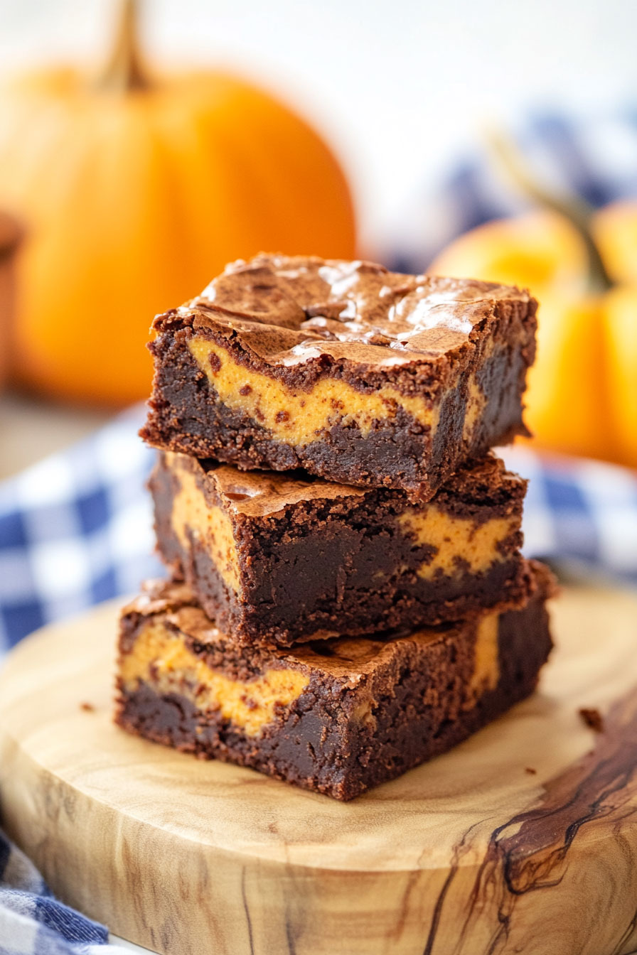 Chocolate Pumpkin Brownies