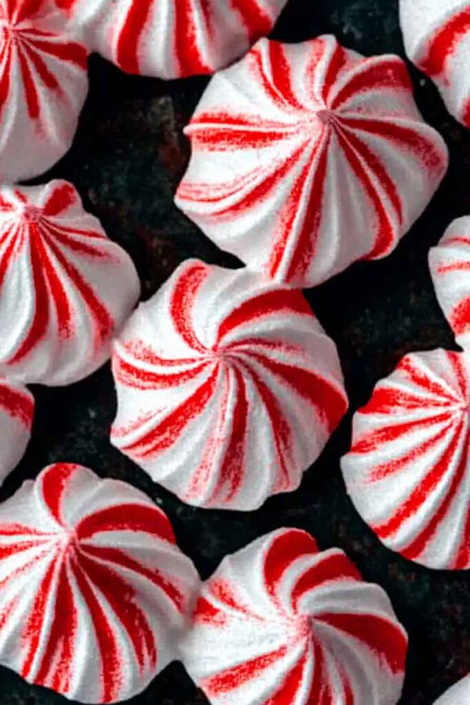 How to Serve Peppermint Swirl Meringues
