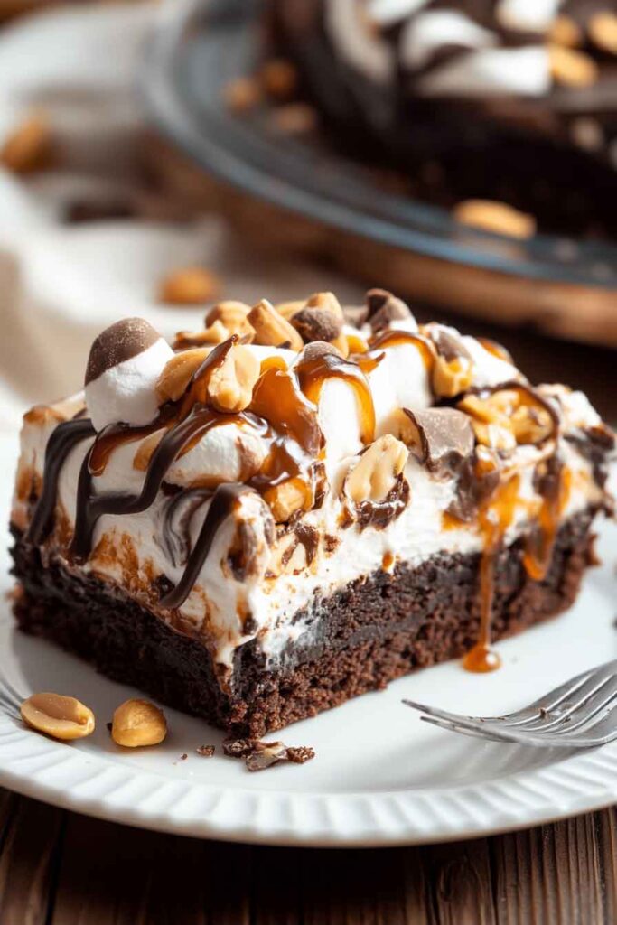 How to Serve Snickers Cake