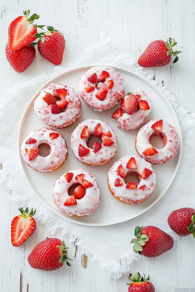 How to Serve Strawberry Cheesecake Donuts