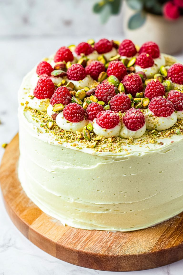 Pistachio Raspberry Cake