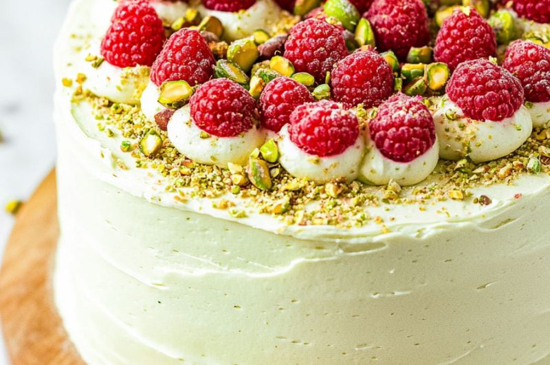 Pistachio Raspberry Cake