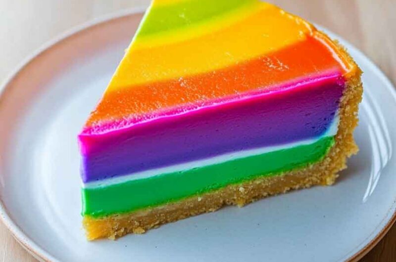 Colored Cheesecake Rainbow