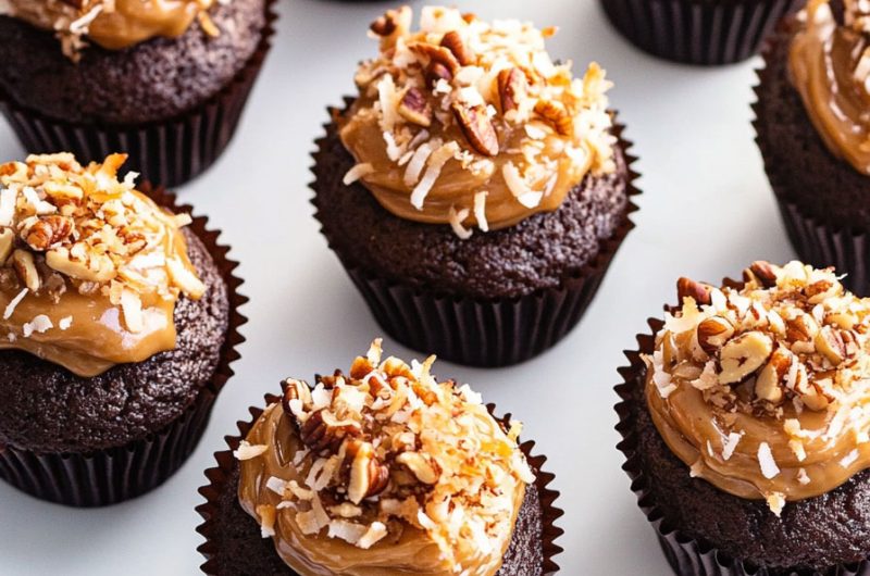 German Chocolate Cupcakes