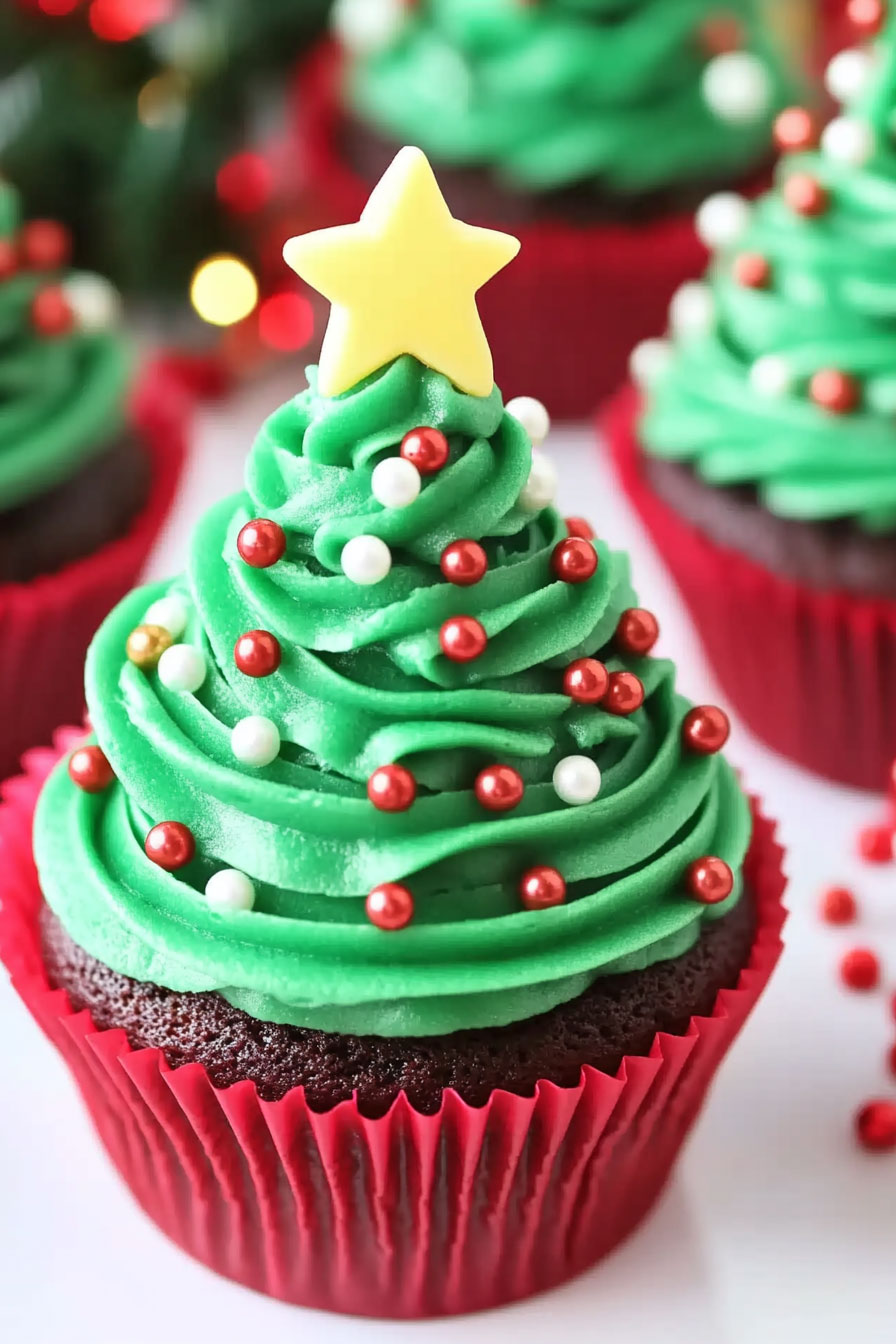 Christmas Tree Cupcakes