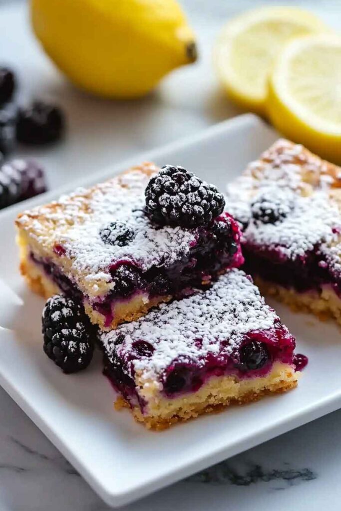 How to Serve Blackberry Lemon Squares