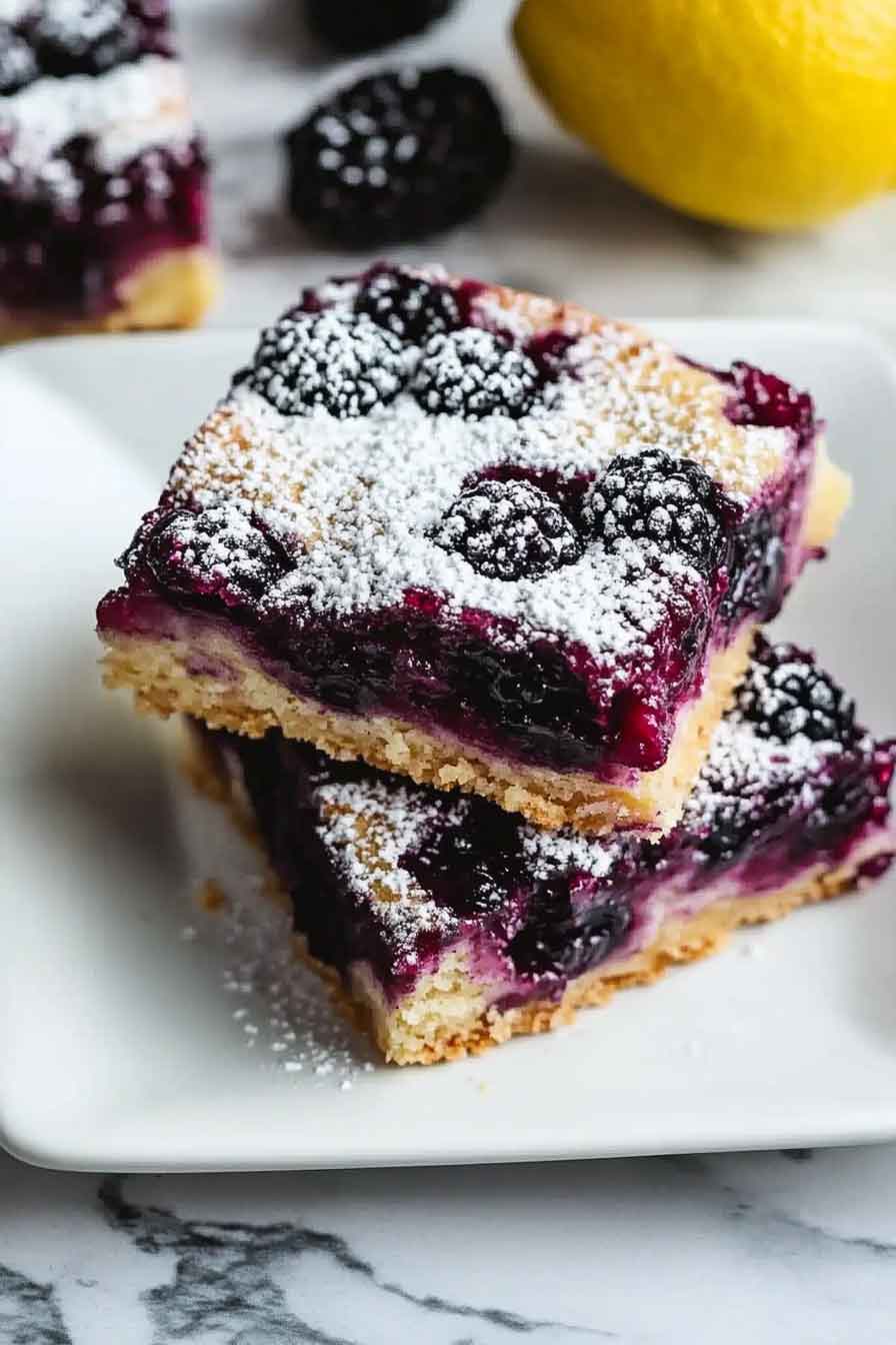 Blackberry Lemon Squares