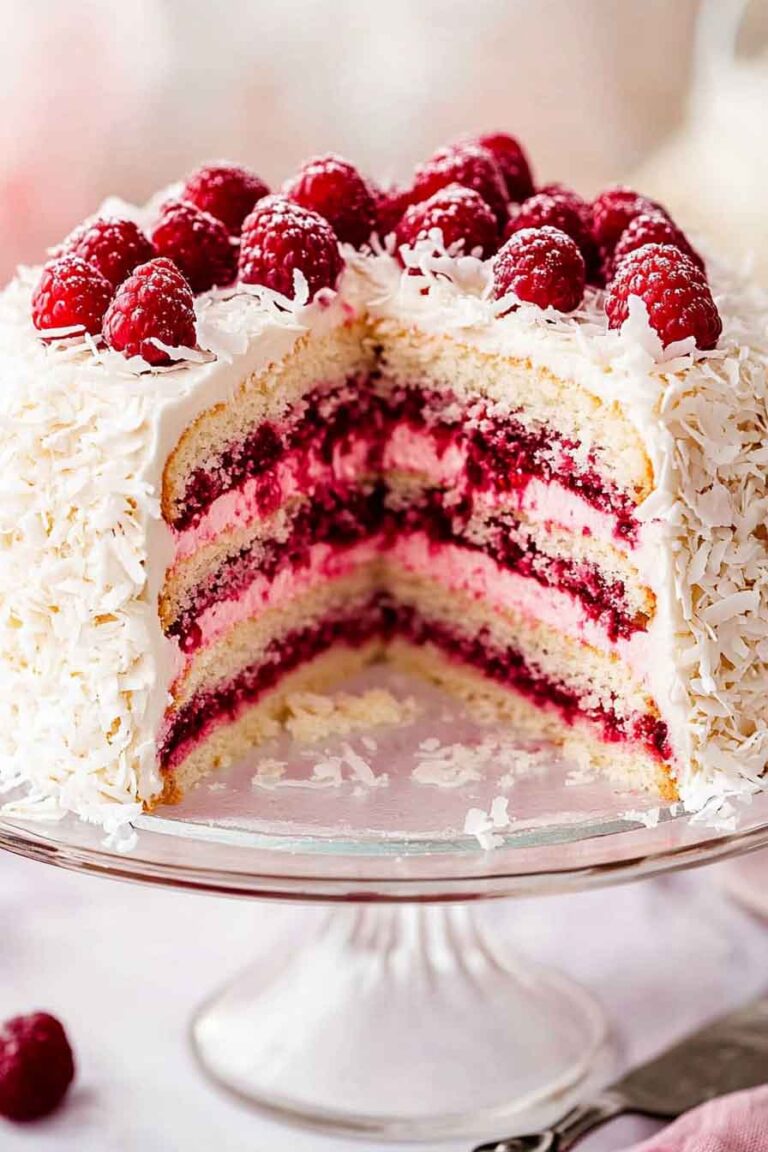 Raspberry Coconut Cake