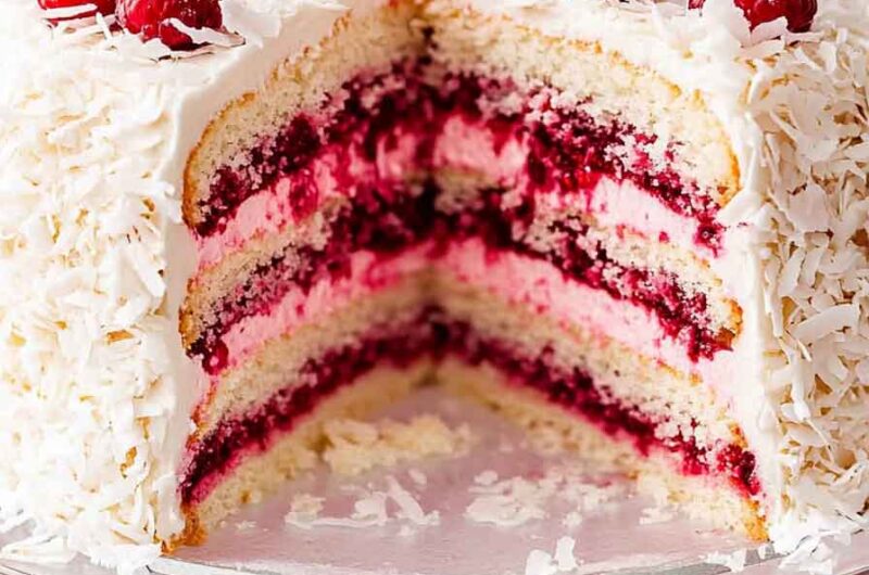 Raspberry Coconut Cake