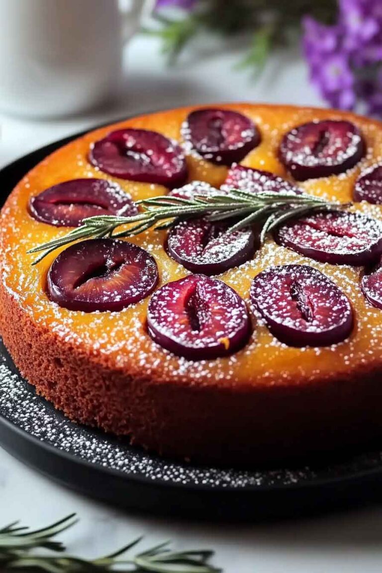 Plum Rosemary Cake