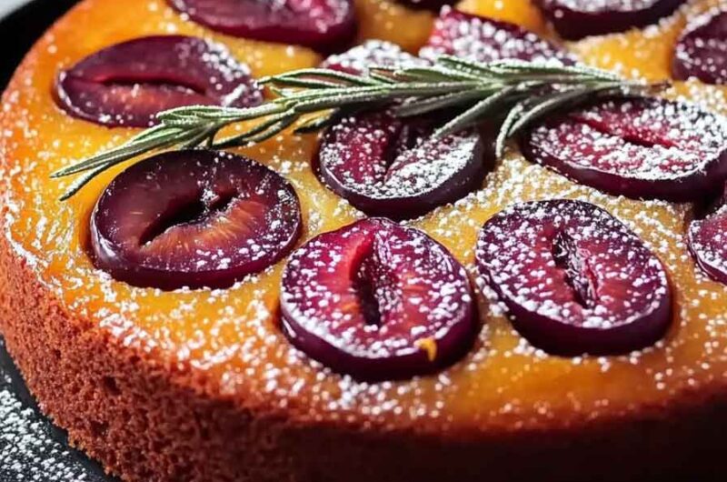 Plum Rosemary Cake
