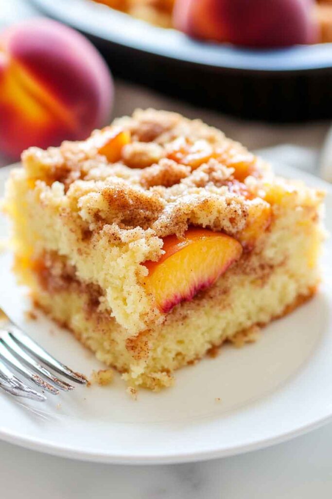 Peach Streusel Cake