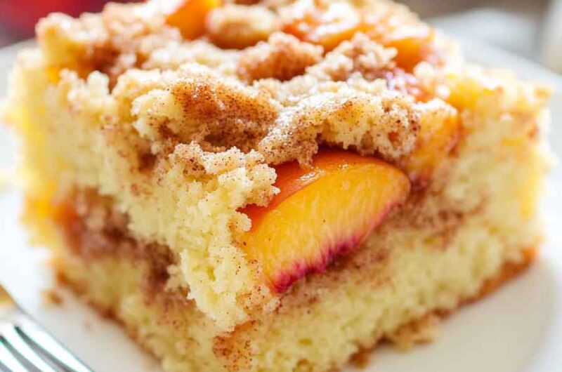 Peach Streusel Cake