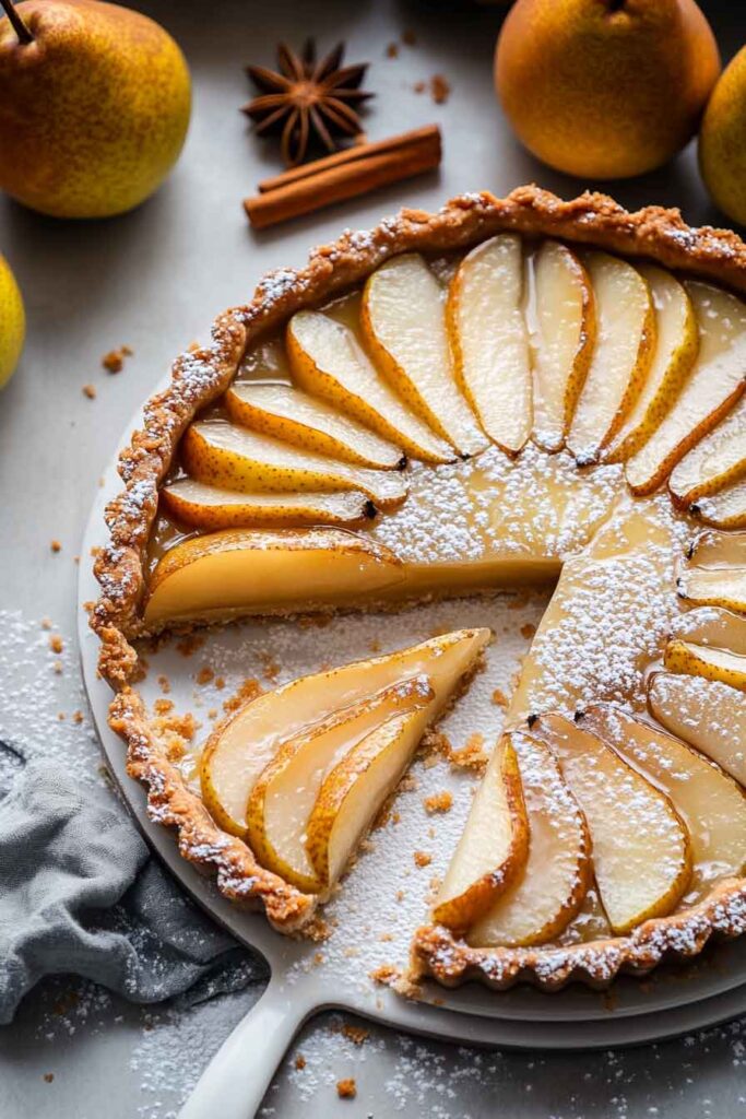 How to Serve Pear Frangipane Tart