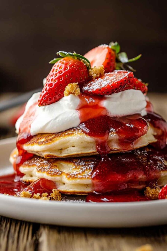 How to Serve Strawberry Shortcake Pancakes