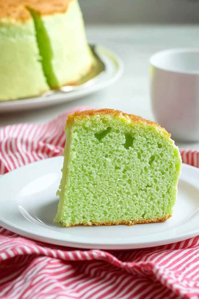 How to Serve Pandan Chiffon Cake