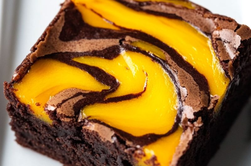 Mango Swirl Brownies