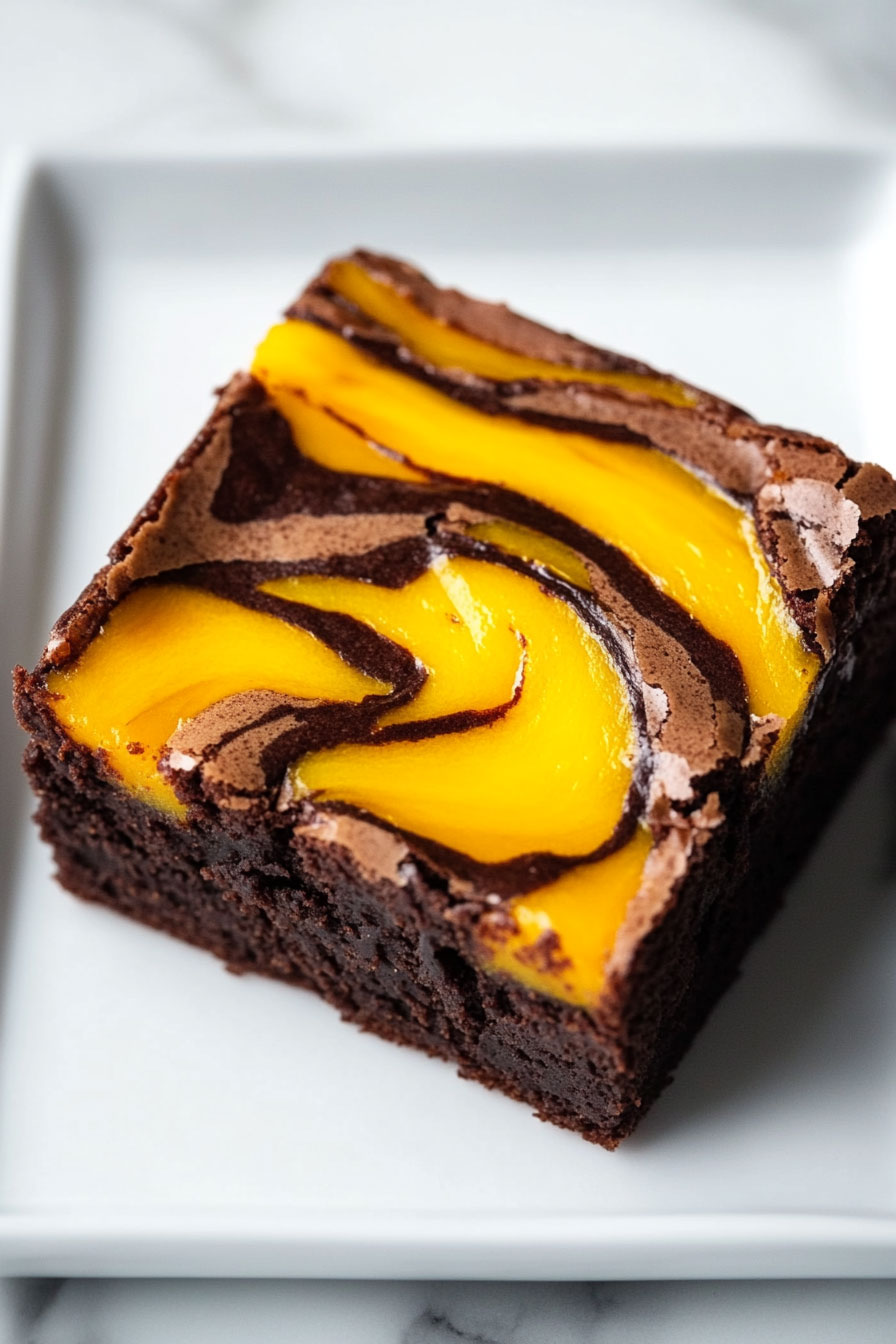 Mango Swirl Brownies