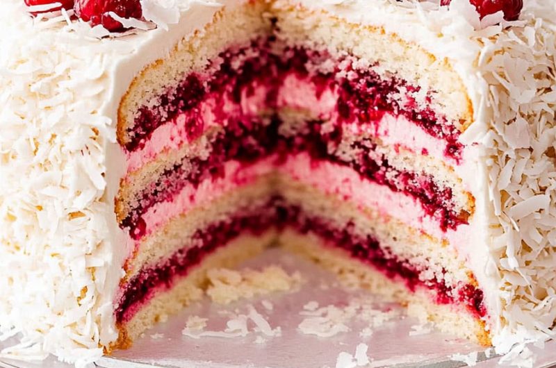 Raspberry Coconut Cake