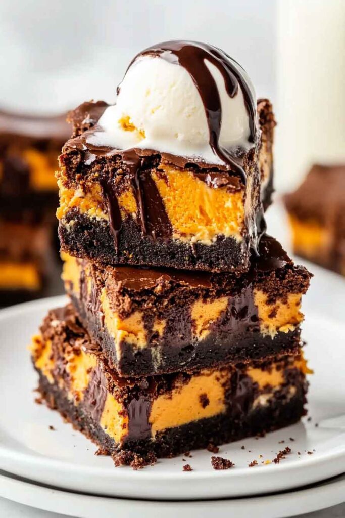 Pumpkin Cheesecake Brownies