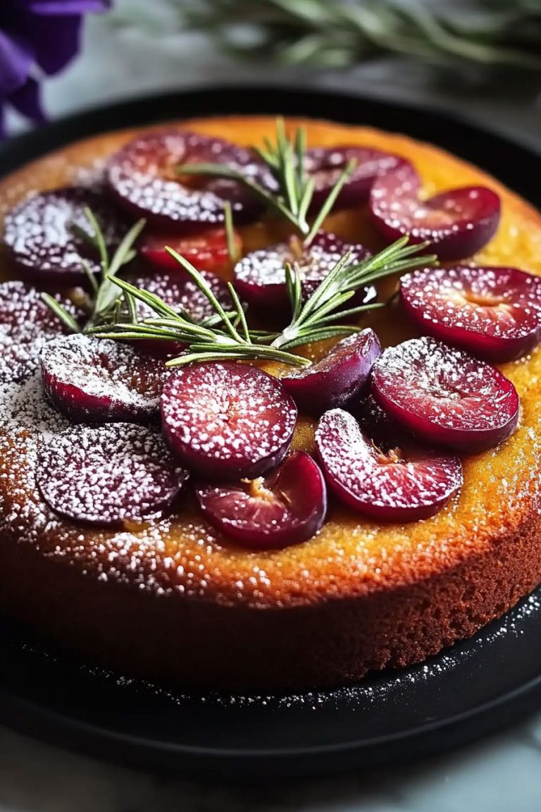 Plum Rosemary Cake