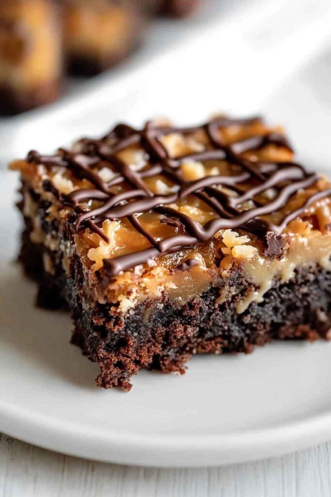 How to Serve Samoa Brownies