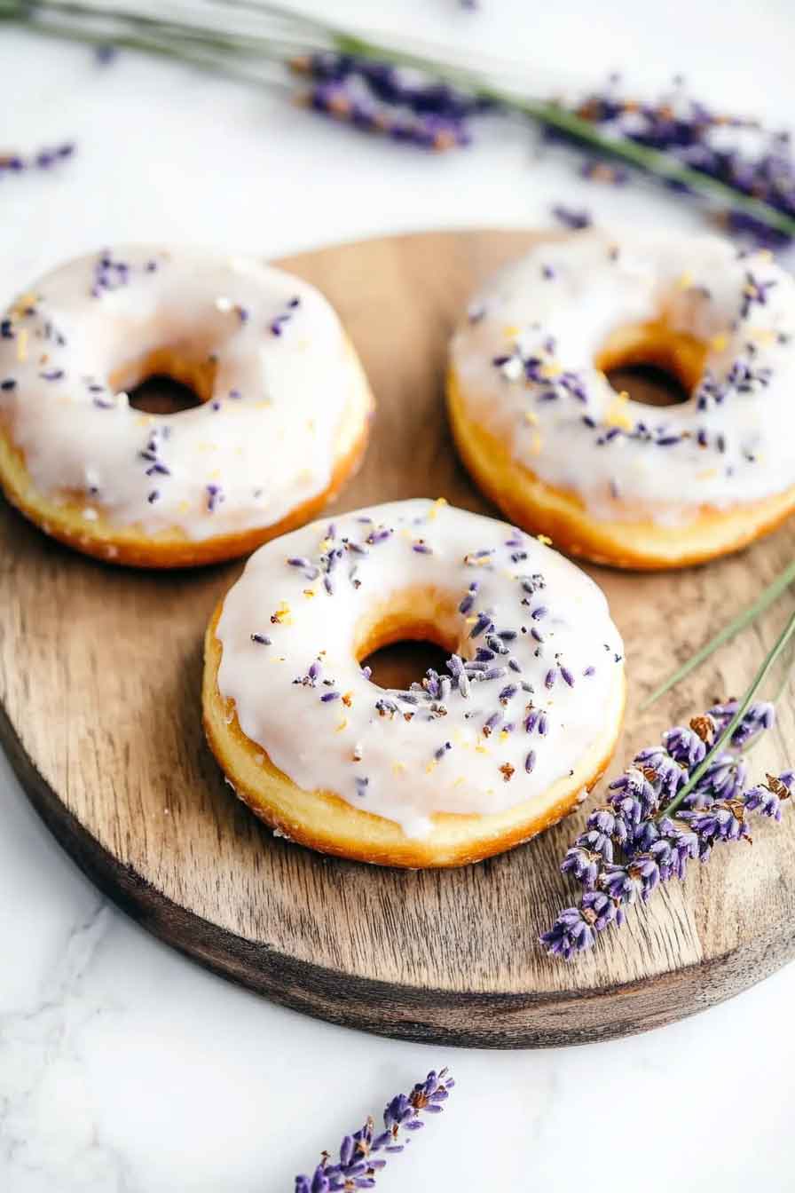 Lemon Lavender Donuts