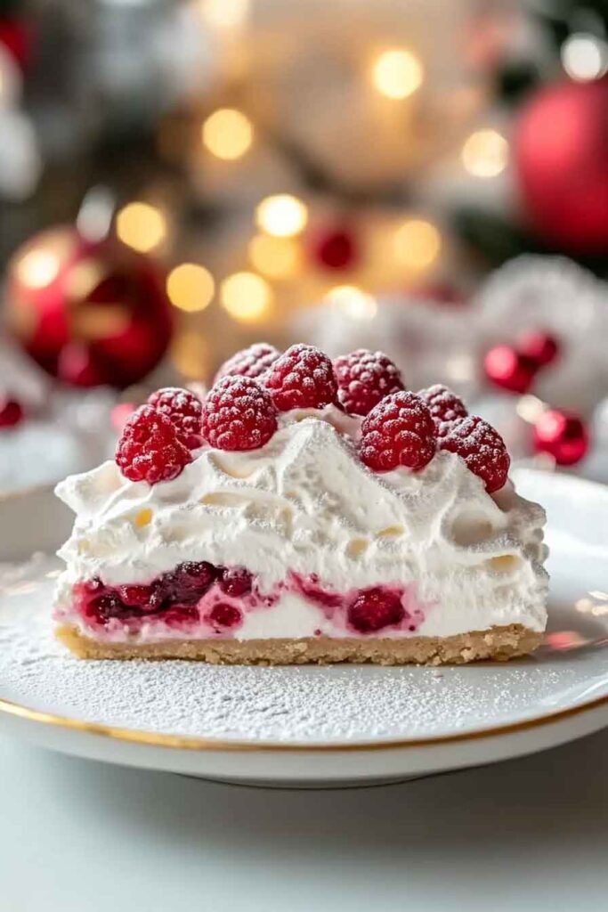 How to Serve Rose Meringue Cake