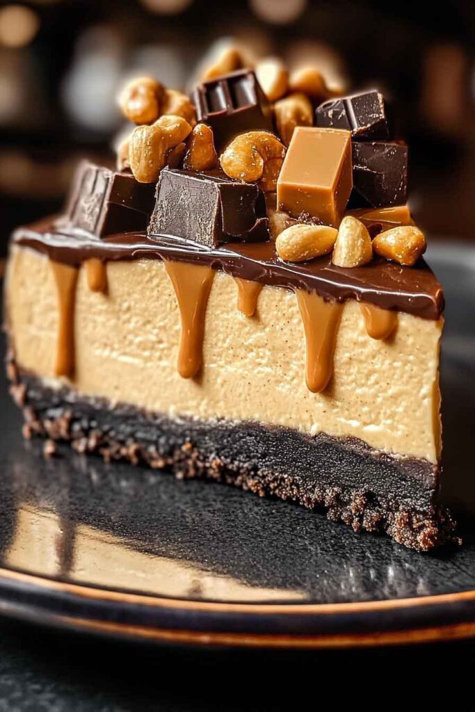 How to Serve Peanut Butter Galaxy Cheesecake